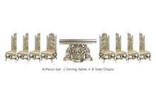 Danae 9-piece dining set: 1 table + 8 side chairs