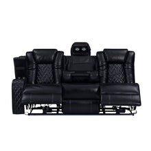 Orion II - Laf Sofa With Power Headrest & Footrest - Black