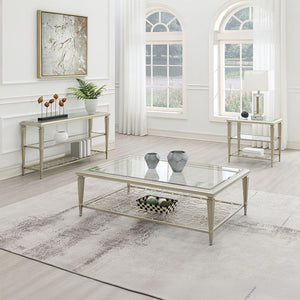 Zaba - End Table - Glass Top & Silver