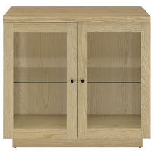 Tilbury - 2-Door Glass Front Accent Display Cabinet - Light Oak