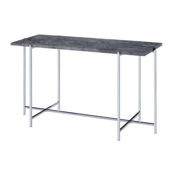 Adelae - Sofa Table - Faux Marble Top & Chrome