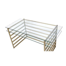 Shona - Writing Desk - Clear Glass Top & Antique Gold