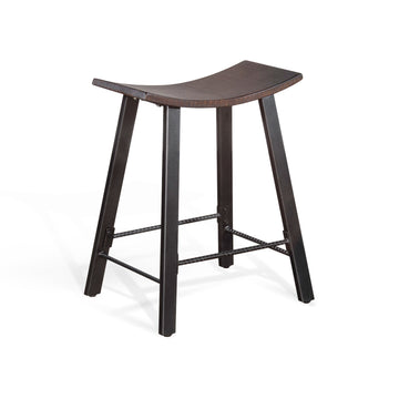 Homestead - Counter Metal Saddle Stool (Set of 2) - Tobacco Leaf