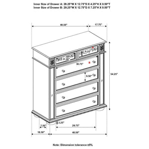 Heidi - 5-Drawer Chest - Metallic Platinum