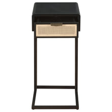 Amherst - 1-Drawer Radio Weave Cane Metal Side Table