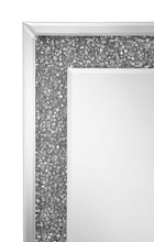 Valerie - Crystal Inlay Rectangle Floor Mirror - Silver