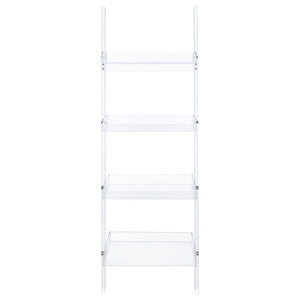 Amaturo - 4-Shelf Acrylic Ladder Bookshelf - Clear