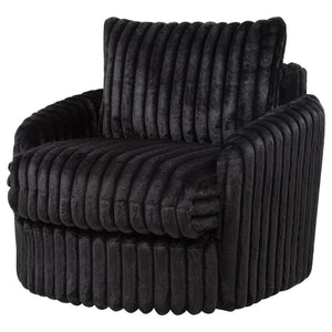 Sarco - Corduroy Upholstered Swivel Accent Arm Chair