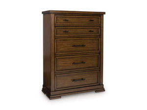 Taffenbrook - Medium Brown - Five Drawer Chest