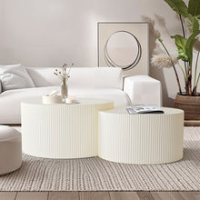 Wave Stripe Nesting Coffee Table (Set of 2)