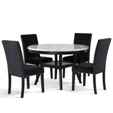 Celeste - Round Dining Table & 4 Chairs - Black