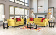 Eliza - Loveseat - Royal Yellow / Red