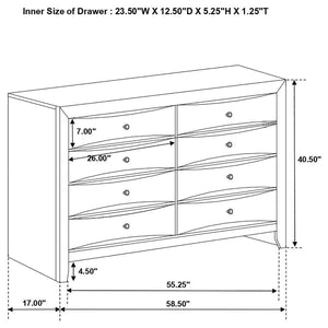 Briana - 8-Drawer Dresser - Black