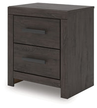 Prendonea - Charcoal - Two Drawer Night Stand