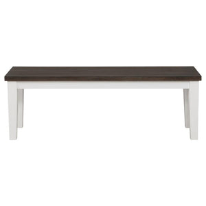 Kingman - Rectangular Bench - Espresso And White