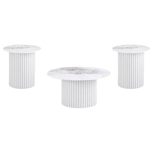Rowena - Faux Marble Coffee Table Set