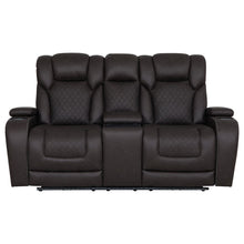 Wendell - Power Motion Loveseat With Console, Wireless Charger, Storage, USB & LED - Dark Gray