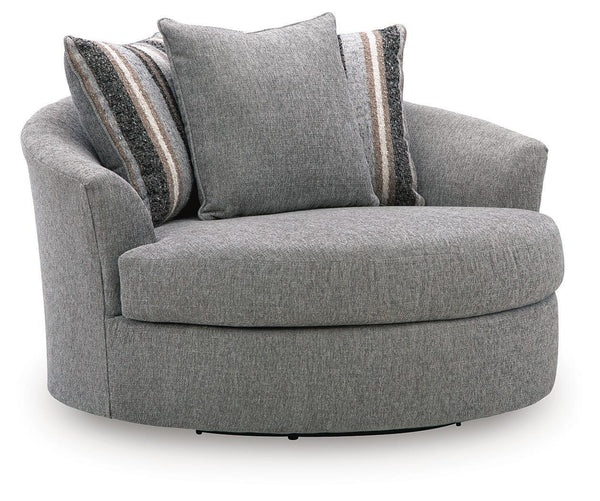 Creston Heights Oversized Swivel Accent Chair Smolder