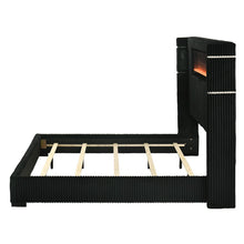 Garner - Bed With Fireplace, LED, Reading Light, Speaker, Bluetooth & USB