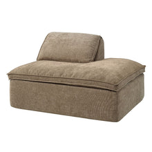 Almano - Modular Right Facing Chaise - Light Brown Chenille