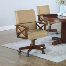 Marietta - Upholstered Swivel Dining And Game Chair - Tobacco