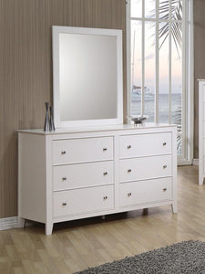 Selena - 6-Drawer Dresser - Cream White