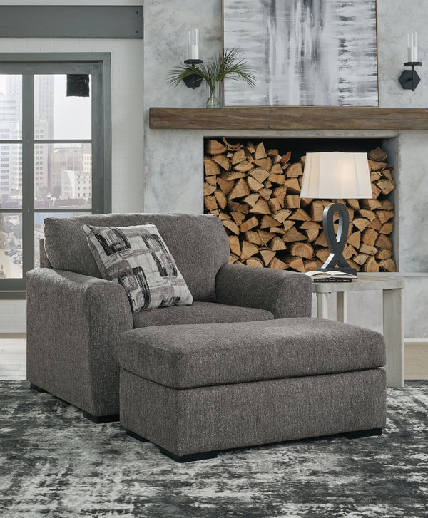 Gardiner 2 Pc. Chair And A Half, Ottoman Pewter
