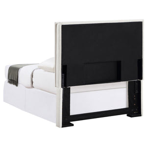 Izzy - Upholstered Twin Panel Headboard - Sand