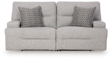 Acklen Place - 2-Piece Power Reclining Sectional Loveseat - Pewter