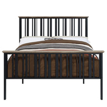 Zudora - Full Bed - Antique Oak & Black