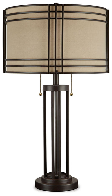 Hanswell - Metal Table Lamp  - Dark Brown