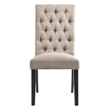 Morland - Side Chair (Set of 2) - Tan Linen & Vintage Black