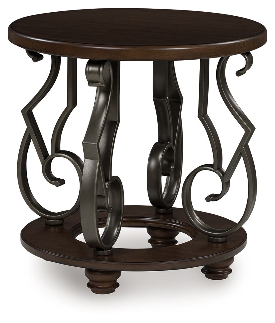 Frallyn - Dark Brown - Round End Table