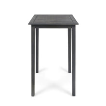 Outdoor Minimalist Acacia Wood Square Bar Table
