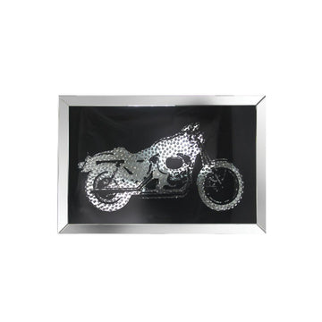 Nevina - Wall Art - Mirrored & Faux Crystal Motor