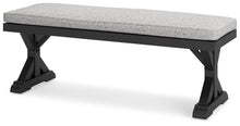 Beachcroft - Bench With Cushion - Black / Light Gray