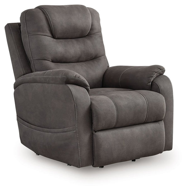 Snowfield Power Lift Recliner Gunmetal