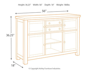 Moriville - Grayish Brown - Dining Room Server