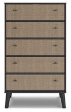 Charlang - Black / Gray - Five Drawer Chest