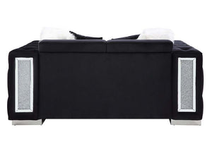 Trislar - Loveseat - Black Velvet