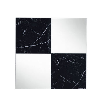 Angwin - Accent Mirror - Mirrored & Faux Marble Top