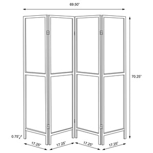 Mattison - 4 Panel Room Divider - White