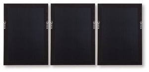 Honslow - Brown / Black / White - Wall Art Set (Set of 3)
