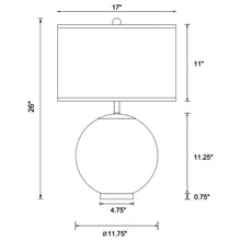 Kenny - Drum Shade Clear Glass Table Lamp - Brass