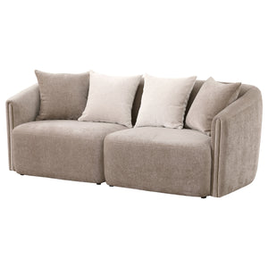 Townsend - Chenille Upholstered Rolled Arm Sofa - Latte