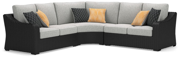 Beachcroft 3-Piece Outdoor Sectional Black