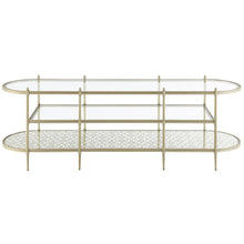 Zaba - TV Stand - Glass Top & Champagne