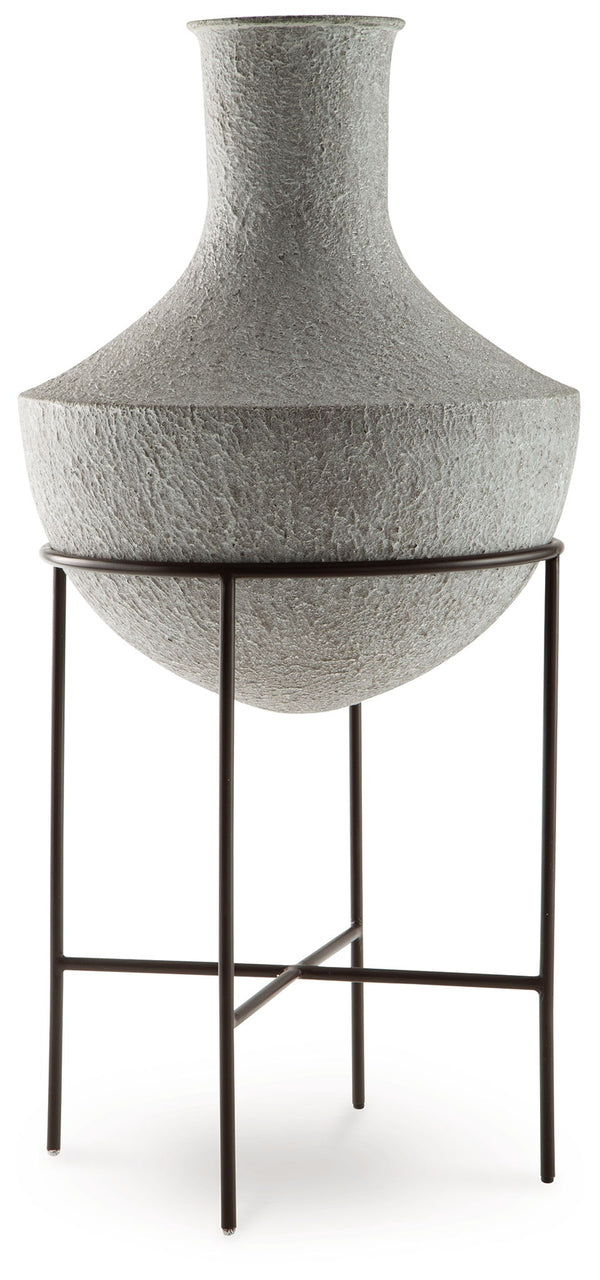 Estonbank Vase 30" Distressed Cream
