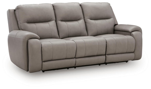 Real Moments Power Reclining Sofa With Audio Seating Ash