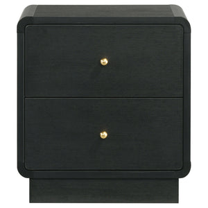 Cavelle - 2-Drawer Nightstand Bedside Table - Black